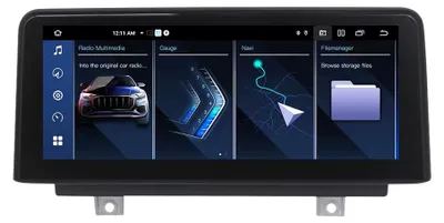Productafbeelding van Android autoradio - Geschikt voor BMW 3- en 4-serie (F30–F36) - 6 GB RAM / 128 GB opslag - NBT - 26 cm touchscreen - Android 14