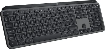 Produktbild von Logitech MX Keys S - Tastatur - hinterleuchtet - kabellos - Bluetooth LE - AZERTY - Belgien - Tastenschalter: Scissor-Key - Graphite