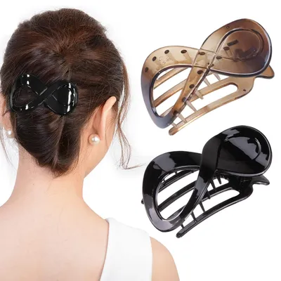 Immagine prodotto di set di 2 fermagli per capelli da donna Tartaruga Grande Fermaglio per capelli francese antiscivolo