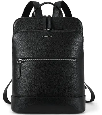Image de Sac à dos en cuir pour ordinateur portable, pour femmes, jusqu'à 15,6 pouces