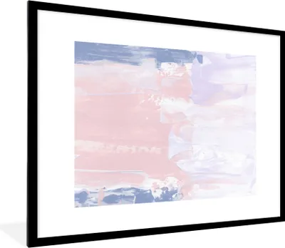 Produktbild von MuchoWow® Gerahmtes Poster Pastell - Gestaltung - Farbe 80x60 cm - Poster mit Schwarzem Bilderrahmen Wandposter Rahmen Foto Bilder - Schlafzimmer-Dekorationen - Fotoposter