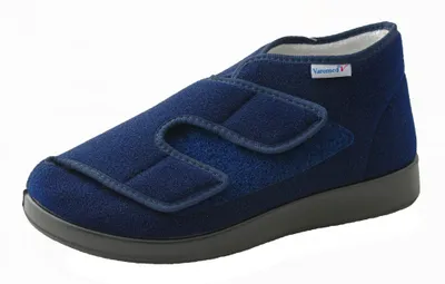 Productafbeelding van Varomed knie-sokken, huispantoffels, blauw, maat 38