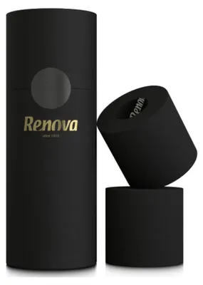 Produktbild von Renova Toilettenpapier Black Schwarz Rohr Luxus – 3-Rollen