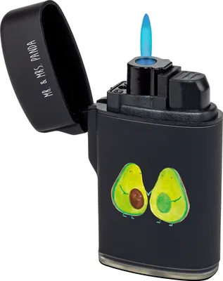 Produktbild von Mr. & Mrs. Panda sturmfeuerzeug Avocado Pärchen - Schwarz - Geschenk, Familie, Schwangerschaft, gas anzünder, Liebe, Feuerzeuge, Feuerzeug, zigarettenanzünder, Avocados