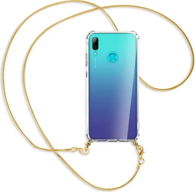 Produktbild von Handykette Backcover-Schutzhülle mit Band (Metall goldfarben) für Huawei P Smart 2019 / Honor 10 Lite - goldfarbene Kette Snake