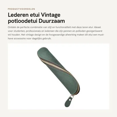 Zdjęcie produktu dla Etui na długopisy vintage - skórzane etui - etui na długopisy