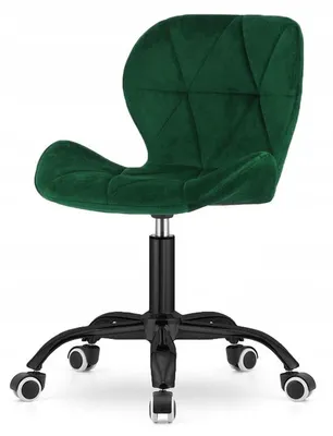 Produktbild von Ergonomischer Schreibtischstuhl mit Rollen - komfortabler Drehstuhl für Home Office & Arbeitsplatz, gepolstert, Stabiler Metallfuß, (Waldgrün)