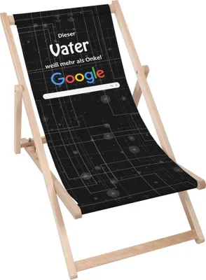 Image de Dreamroots Chaise longue pliante bois jusqu'à 130 kg, Chaise longue pliante avec réglage de l'inclinaison du dossier en 3 positions, Ce papa en sait plus que