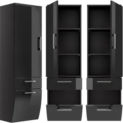 Produktbild von Hochschrank RIMAO-100 Hochglanz anthrazit, B x H x T ca.: 40 x 134,5 x 30 cm