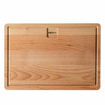 Image de Boska Dining Board Amigo M / Planche à servir / Bois de hêtre européen / Planche à dîner avec gouttière / 33 x 23 cm