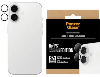 Productafbeelding van PanzerGlass Hoops Camera lens protector voor iPhone 17 - Ultra-Clear case friendly
