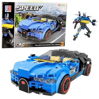 Produktbild von Roboterauto 2in1 Hurricane Blue Bausteine 328 Stk.