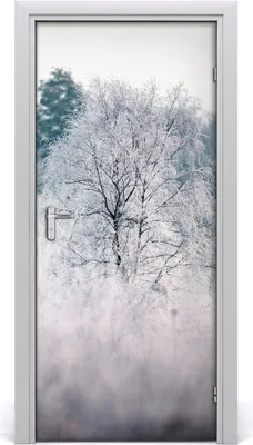 Produktbild von Tulup Türaufkleber 95x205 cm Dekorative Aufkleber Selbstklebend Wasserdichte Tapete Abnehmbar Schlafzimmer Wohnzimmer Wohnkultur - Wald im Winter