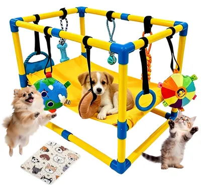 Productafbeelding van Elzusha - Speelhal voor Puppy’s met Hangmat en Speelgoed
