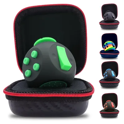 Image de Cube anti-stress, jouet pour soulager le stress, noir et vert, idéal pour le travail
