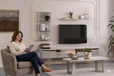 Produktbild von Wandregal-Set 2-teilig Elegantes Hängeregal fürs Wohnzimmer