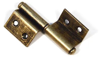 Produktbild von 2 Stück IHC Eisenscharnier zwei Blätter rechteckige Tür Scharnier Antik Gold Möbel Links