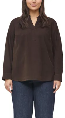 Produktbild von s.Oliver Damen Bluse – Stehkragen, Langarm, Regular Fit