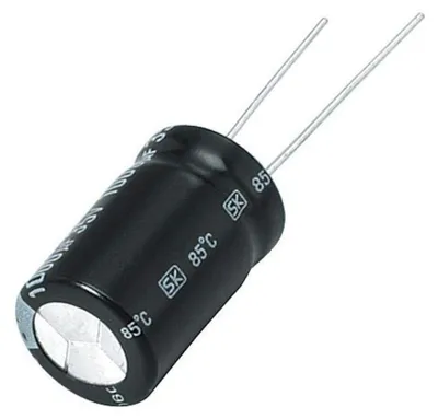 Elektrolyt-Kondensator 100 µF, 25 V, gepolt