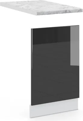Produktbild von Frontblende Vicco Fame-Line Anthrazit Hochglanz 45 cm , AP Marmor, Model 45807