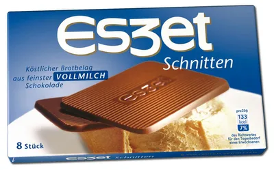 Image de Eszet Tranches 8 tablettes de pain au chocolat au lait 75g