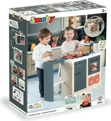 Produktbild von Spielküche, Smoby Ilot Moderne, 360° Spielfläche, 23 Zubehörteile, Ab 3 Jahren