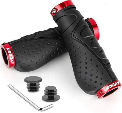 Produktbild von LYCAON Bike Lenker Griffe Fahrrad rutschfeste Gummi mit Aluminium Lock