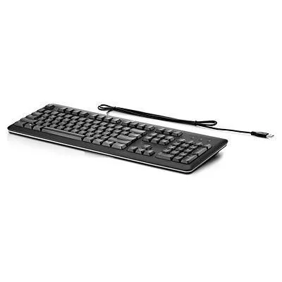 Zdjęcie produktu dla HP Klawiatura USB dla PC, Pełnowymiarowy (100%), Przewodowa, USB, Czarny