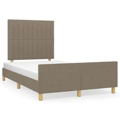 Produktbild von vidaXL Bettgestell ohne Matratze Taupe 120x190 cm Stoff