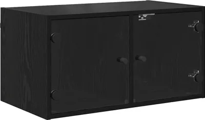 Zdjęcie produktu dla vidaXL Szafka ścienna o wyglądzie czarnego dębu 68 x 37 x 35 cm materiał drewnopochodny