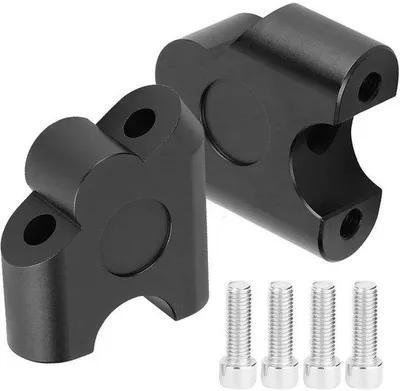 Productafbeelding van Motorfiets stuurverhoger 30 mm verstelbaar - Motorfiets stuurframe klem - CNC aluminiumlegering - Universeel toepasbaar - Zwart - Eenvoudig te installeren