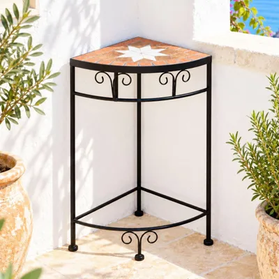 Obrázok produktu pre DanDiBo kvetinový stolík mozaikový rohový regál 52 cm stojan na kvety 12013 bočný stolík stojan na rastliny mozaikový rohový stolík