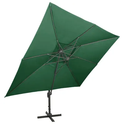 Immagine prodotto di Ombrellone a Sbalzo con Doppia Copertura 400x300 cm Verde