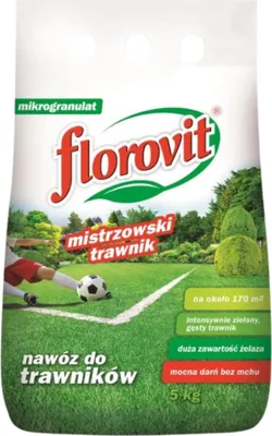 Zdjęcie produktu dla Florovit Nawóz do Trawników z Mchem Piękny i Zielony Trawnik Żelazo 5KG