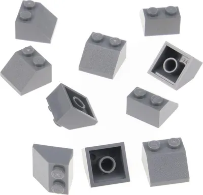Produktbild von 10x Lego Dachstein 45° 2x2 neu-dunkel grau Dachziegel Schräg Stein 4211054 3039