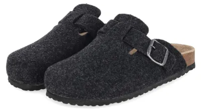 Image de Pantoufles pour hommes, très douces, couleur gris, en feutre, taille : 40