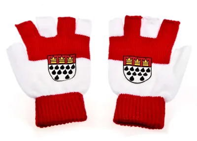 Produktbild von Strickhandschuhe mit Wappen in Rot/Weiß