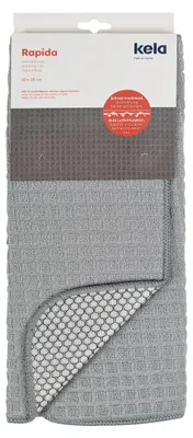 Produktbild von kela Geschirr Abtropfmatte 50 x 38 cm RAPIDA, Geschirrablage für Spüle, Geschirrabtropfer, Spülmatte grau