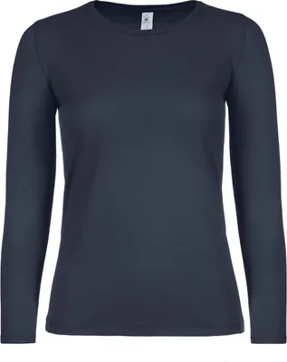 Produktbild von B&C Damen Langarmshirt #E150 RW6528 (XL) (Marineblau)