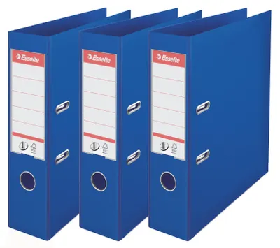 Zdjęcie produktu dla Segregator Esselte nr 1, 3 sztuki, szerokość 75 mm, jasnoniebieski