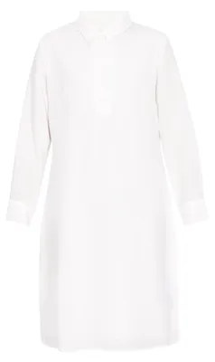 Produktbild von Damen Hemdkleid weiß Größe S aus 100 % Polyester