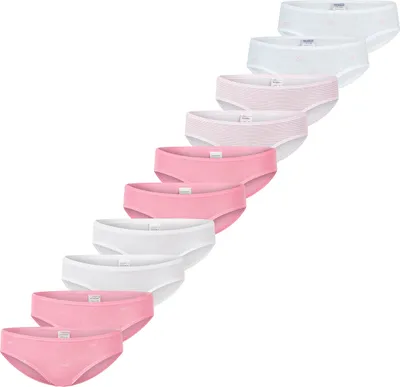 Produktbild von Schiesser 10er Pack Kids Girls 95/5 Baumwolle Slip Bequemer Softbund für besten Tragekomfort, Komfortabler Beinausschnitt für freien Bewegungsraum, Hautfreundliches Material für ein angenehmes Gefühl