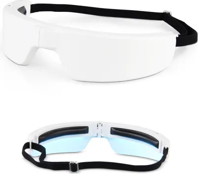 Produktbild von LIROMA® Lichttherapiebrille - Blaues Licht - Timer - Wintermüdigkeit vorbeugen - Tageslichtbrille - Lichttherapie Depression- Tageslichtlampen