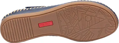 Produktbild von Pikolinos Damen Sandale Leder halboffen mit T-Riemen und Keilabsatz Cadaques W8K, Größe:38 EU, Farbe:Blau
