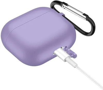 Productafbeelding van Beschermhoes voor AirPods 3 - Siliconen Hoesje in Lichtblauw