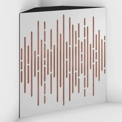 Productafbeelding van Set van 4 hoekbankkussens, Wave-F, fluweel, 50x50x10 cm, wit/roze