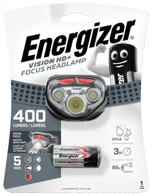 Obrázok produktu pre Čelové svietidlo Energizer Headlight Vision HD+ Focus 400lm vr. 3xAAA