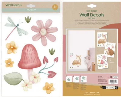 Produktbild von Little Dutch Wandaufkleber Waldtiere und Blumen 30x21cm