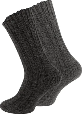 Produktbild von Cotton Prime® 4 Paar Stricksocken mit Alpakawolle Uni Alpakasocken 35-38 Grau