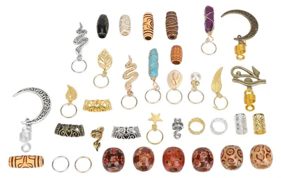 Obrázek produktu pro Vlasový dreadlockový šperk Prsten Vintage dutý doplněk DIY copánkový prsten Spona na večírek svatbu